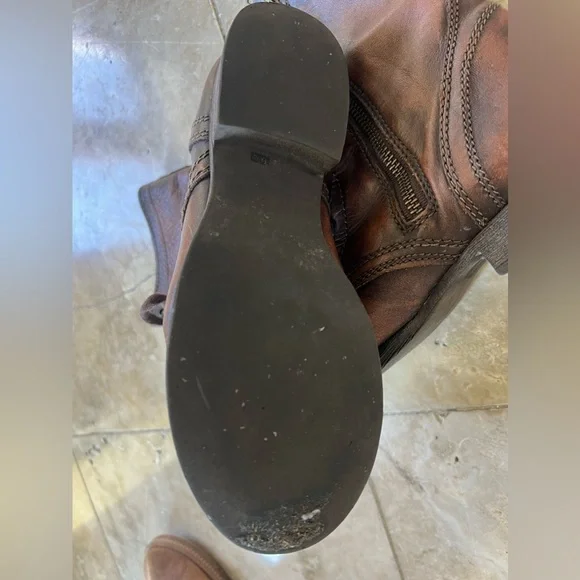 Steve Madden ladies lace up leather boots size 6.5 preowned good condition Brown - Picture 7 of 13